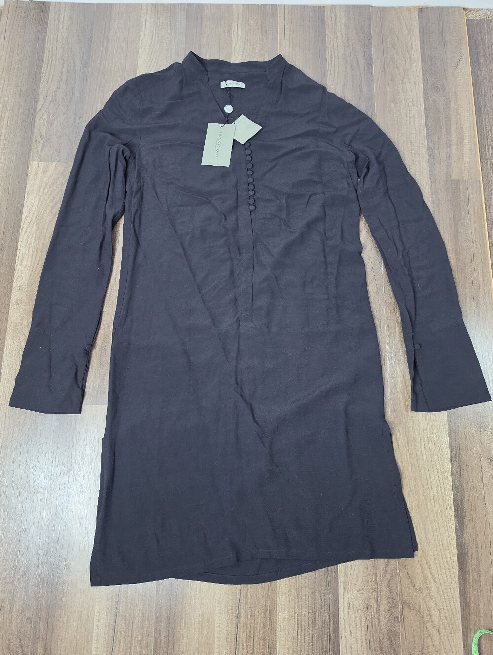 NWT Hunkydory Stockholm Hayden Tunic Mini Dress LBD Contemporary Minimalist. XS